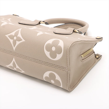 Second hand Louis Vuitton Onthego Leather East West Empreinte Tote Handbag Taupe - Tabita Bags