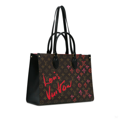 Second hand Louis Vuitton Onthego MM Canvas Limited Edition Monogram Fall In Love Shopper Handbag Monogram - Tabita Bags