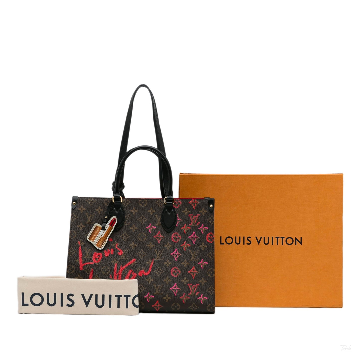 Second hand Louis Vuitton Onthego MM Canvas Limited Edition Monogram Fall In Love Shopper Handbag Monogram - Tabita Bags