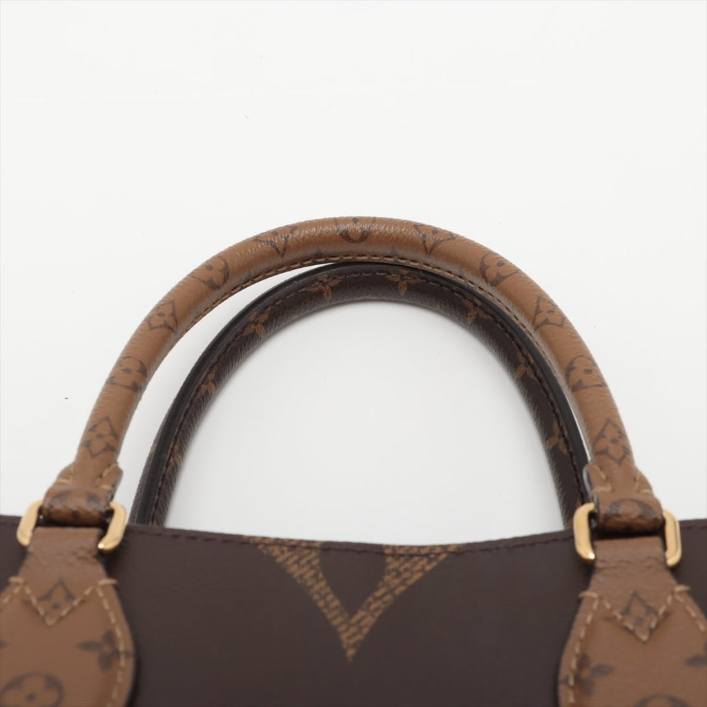 Second hand Louis Vuitton Onthego MM Canvas Monogram Giant Shopper Handbag Monogram Reverse - Tabita Bags