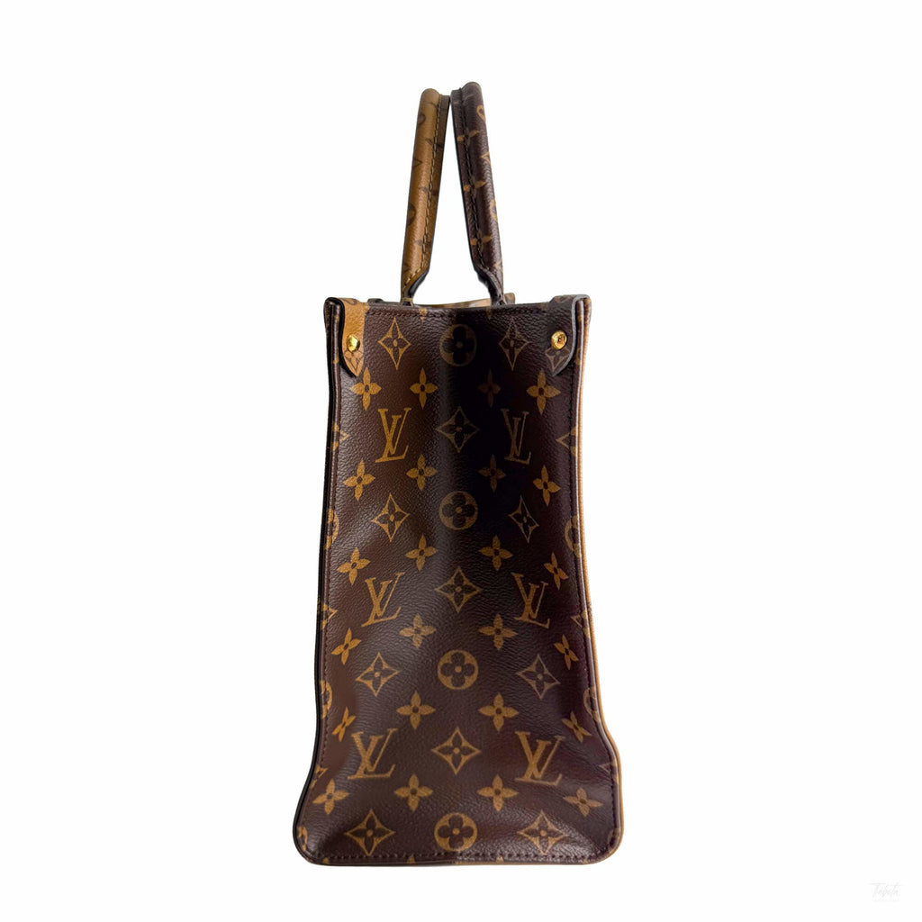 Second hand Louis Vuitton Onthego MM Canvas Monogram Giant Tote Shoulder Bag Monogram Reverse - Tabita Bags
