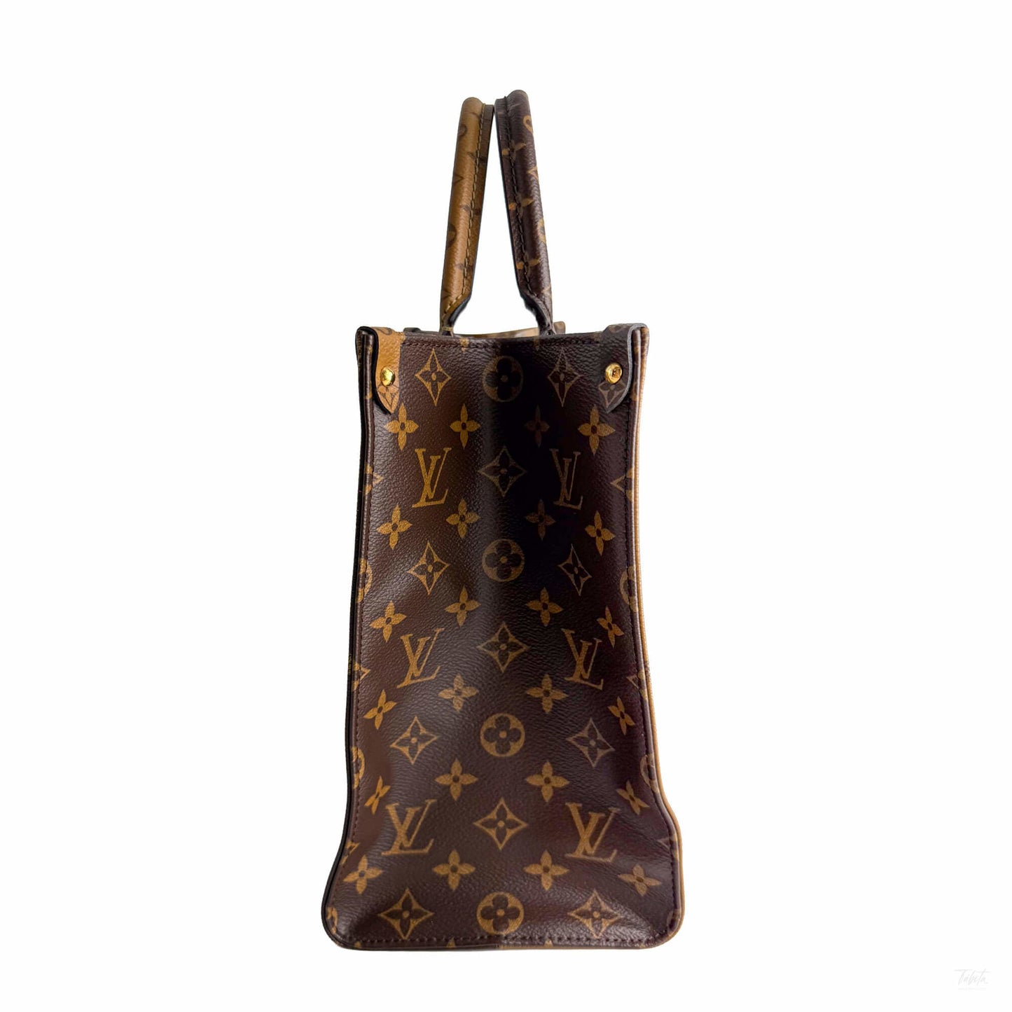Second hand Louis Vuitton Onthego MM Canvas Monogram Giant Tote Shoulder Bag Monogram Reverse - Tabita Bags