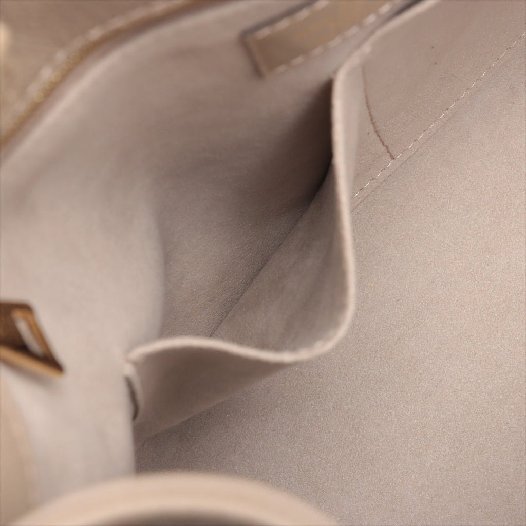Second hand Louis Vuitton Onthego MM Empreinte Calfskin Grained Leather Tote Shoulder Bag Beige - Tabita Bags