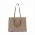 Second hand Louis Vuitton Onthego MM Empreinte Calfskin Grained Leather Tote Shoulder Bag Beige - Tabita Bags