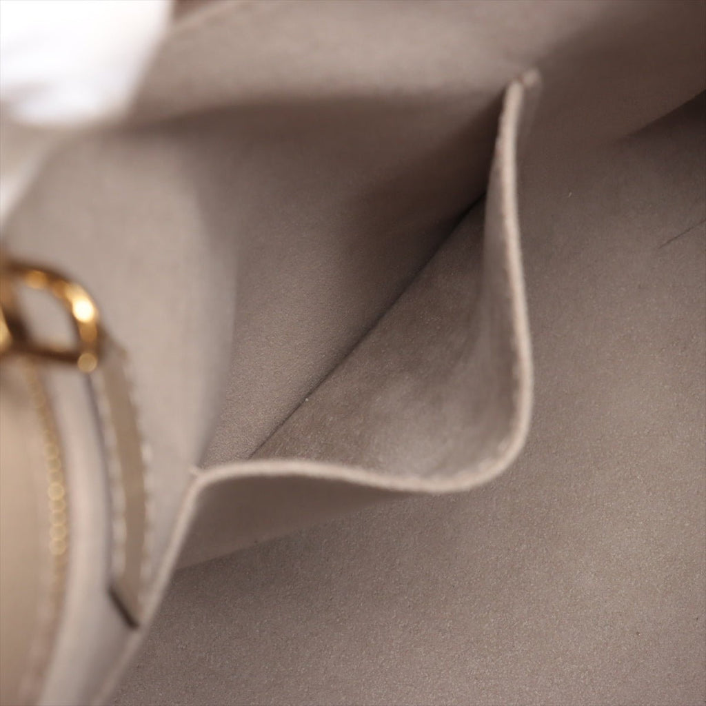 Second hand Louis Vuitton Onthego MM Empreinte Calfskin Grained Leather Tote Shoulder Bag Beige - Tabita Bags