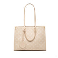 Second hand Louis Vuitton Onthego MM Leather Spring in the City Empreinte Tote Shoulder Bag Brown - Tabita Bags