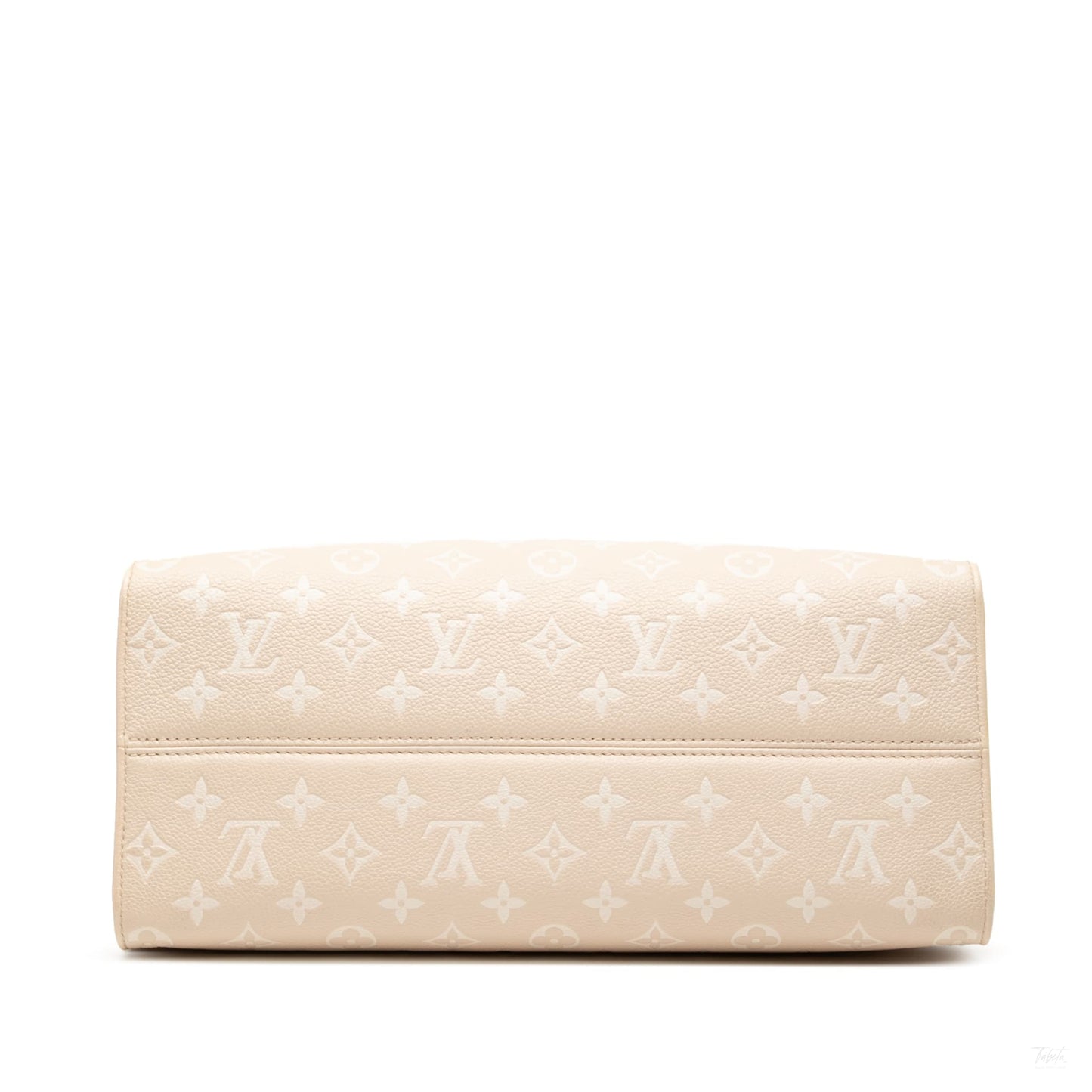 Second hand Louis Vuitton Onthego MM Leather Spring in the City Empreinte Tote Shoulder Bag Brown - Tabita Bags