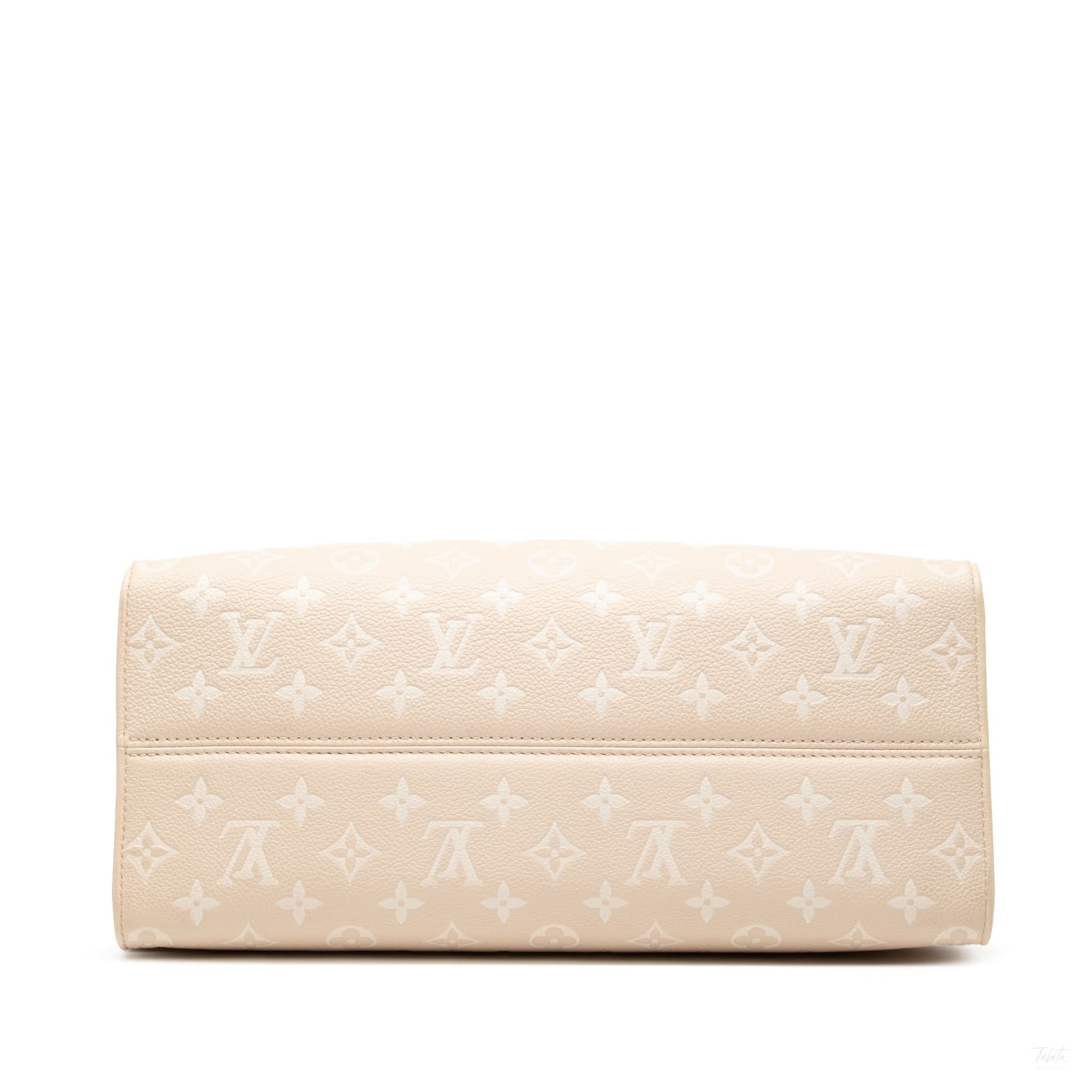 Second hand Louis Vuitton Onthego MM Leather Spring in the City Empreinte Tote Shoulder Bag Brown - Tabita Bags