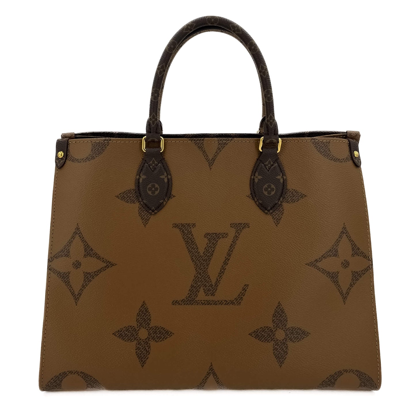 Second hand Louis Vuitton Onthego MM Tote Bag Giant Monogram Reverse Brown - Tabita Bags