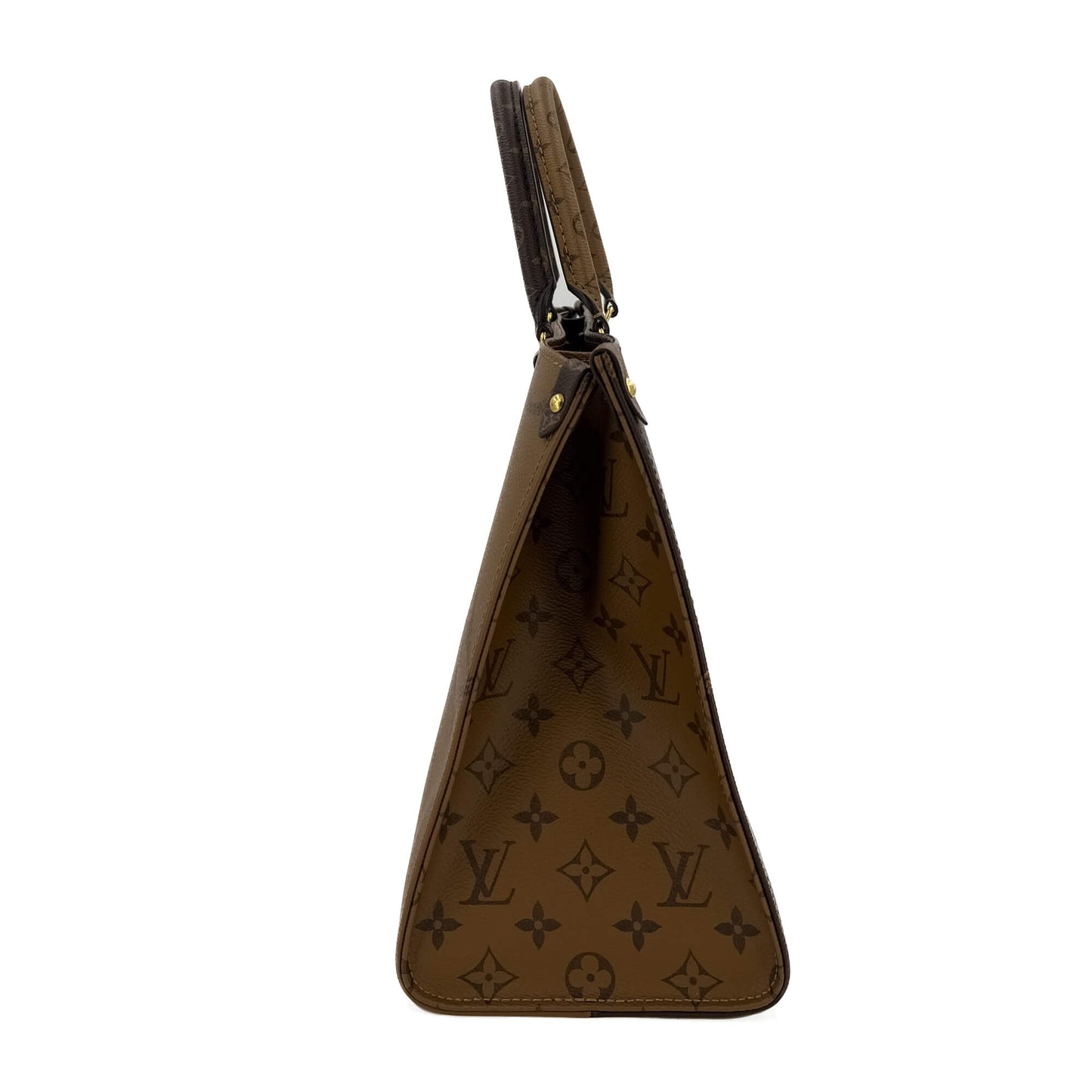 Second hand Louis Vuitton Onthego MM Tote Bag Giant Monogram Reverse Brown - Tabita Bags