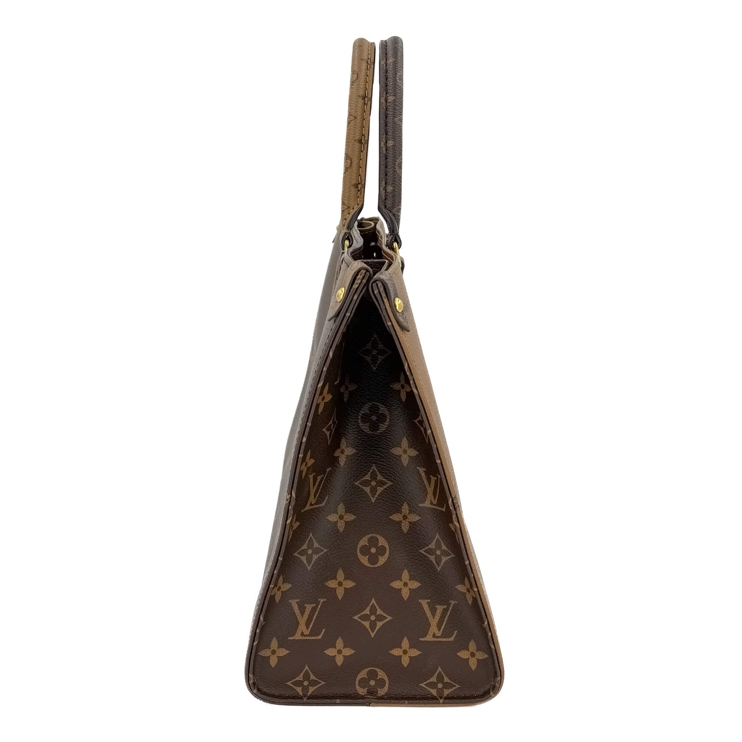 Second hand Louis Vuitton Onthego MM Tote Bag Giant Monogram Reverse Brown - Tabita Bags