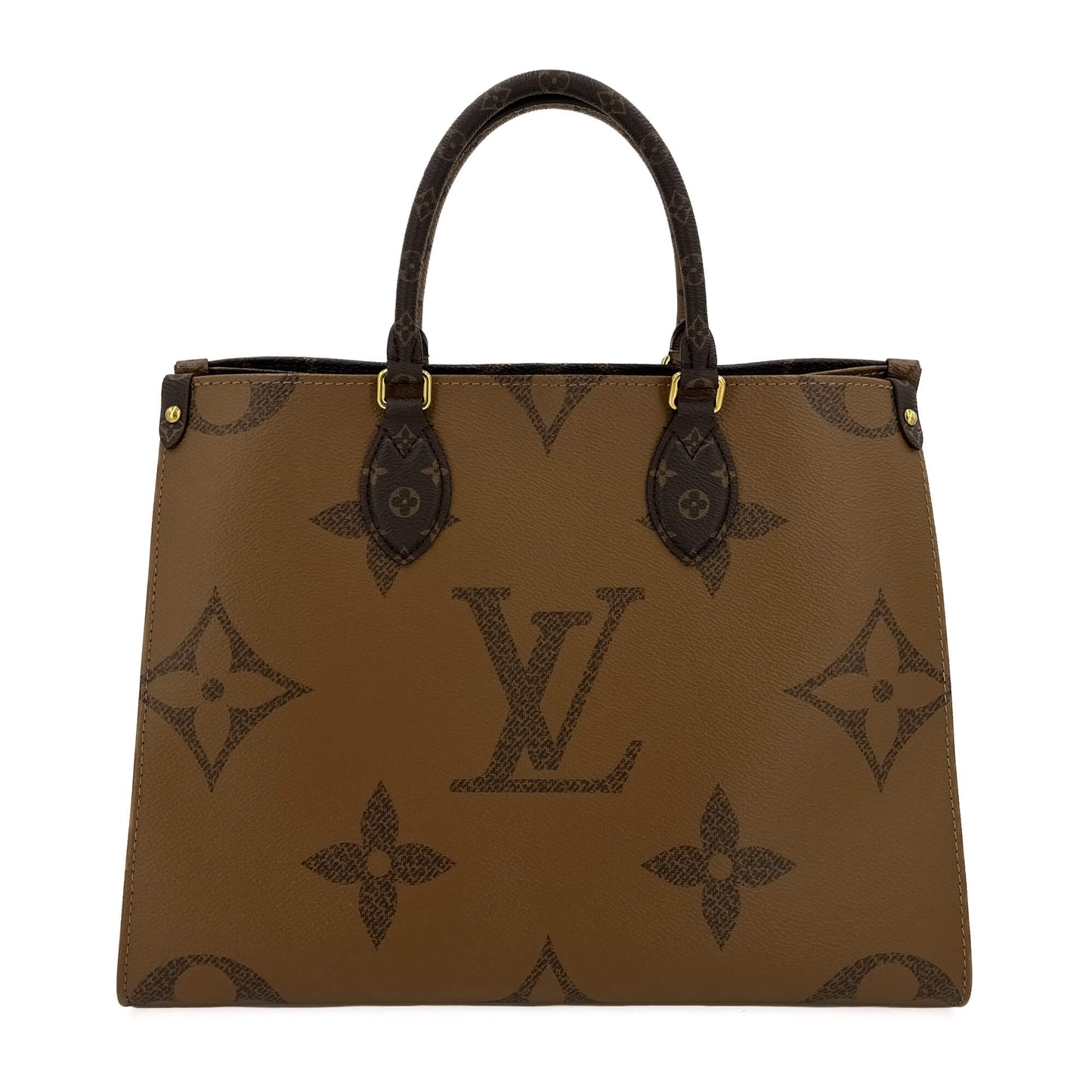 Second hand Louis Vuitton Onthego MM Tote Bag Giant Monogram Reverse Brown - Tabita Bags