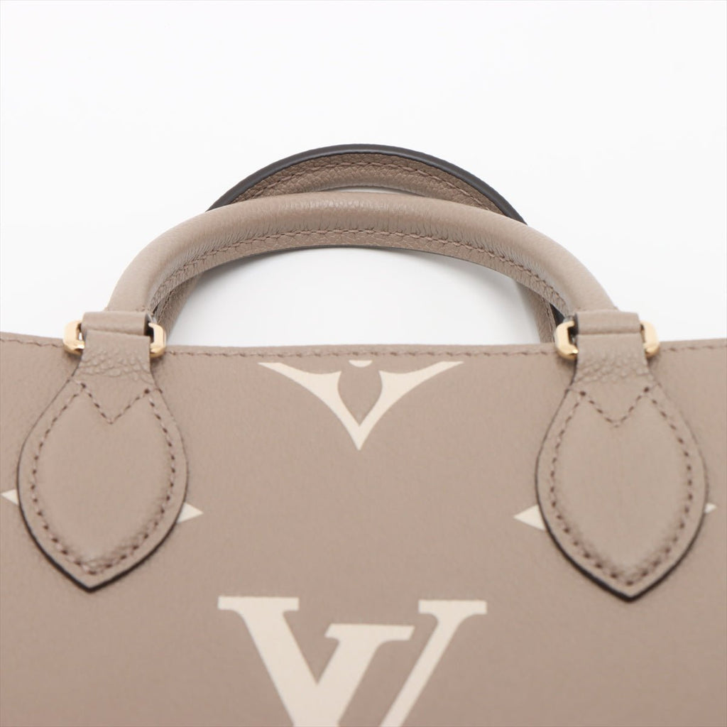 Second hand Louis Vuitton Onthego PM Calfskin Grained Leather Empreinte Tote Shoulder Bag Giant Empreinte - Tabita Bags