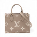 Second hand Louis Vuitton Onthego PM Calfskin Grained Leather Empreinte Tote Shoulder Bag Giant Empreinte - Tabita Bags