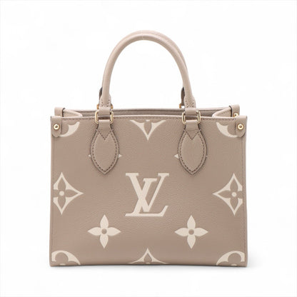 Second hand Louis Vuitton Onthego PM Calfskin Grained Leather Empreinte Tote Shoulder Bag Giant Empreinte - Tabita Bags