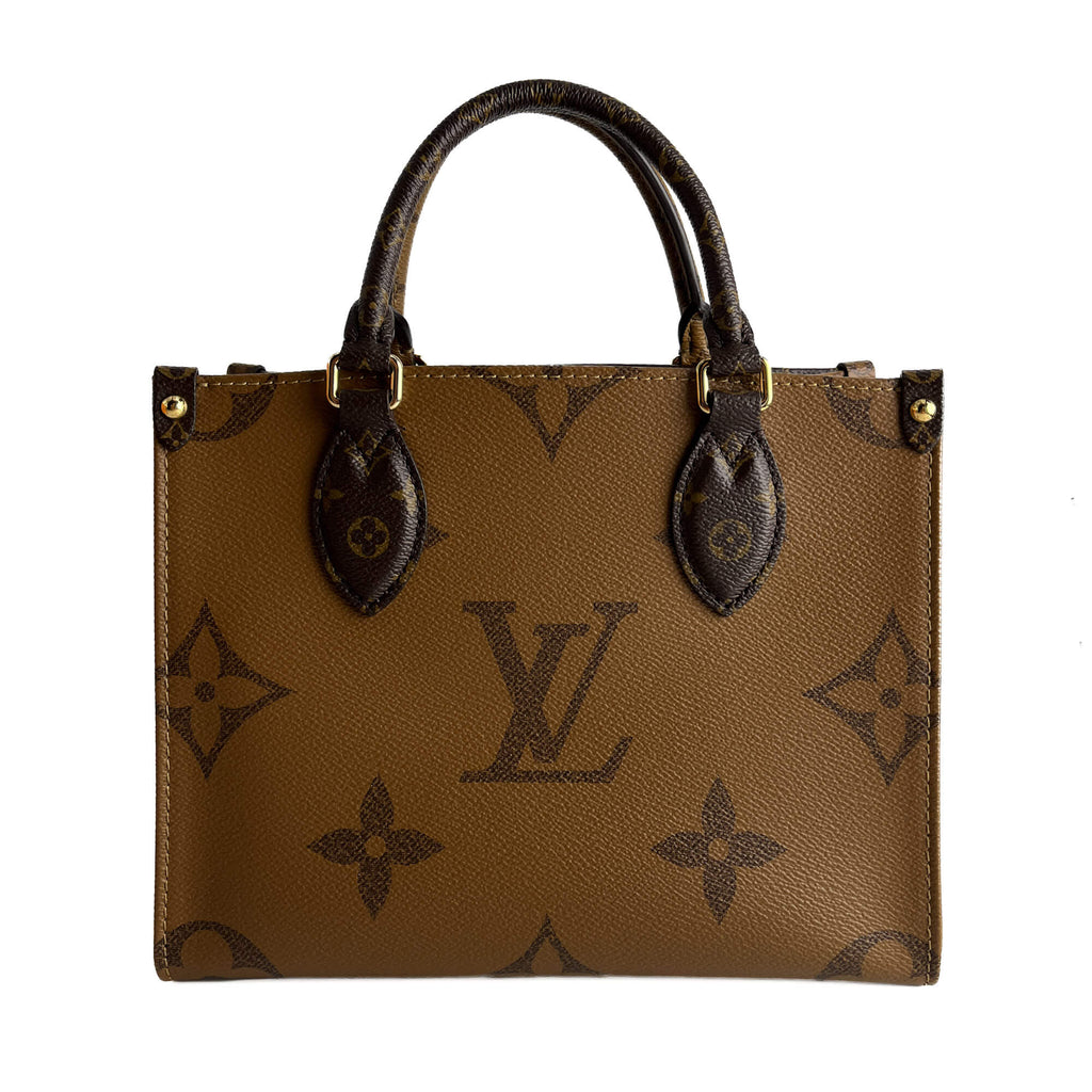 Second hand Louis Vuitton Onthego PM Canvas Monogram Giant Shopper Handbag Monogram Reverse - Tabita Bags