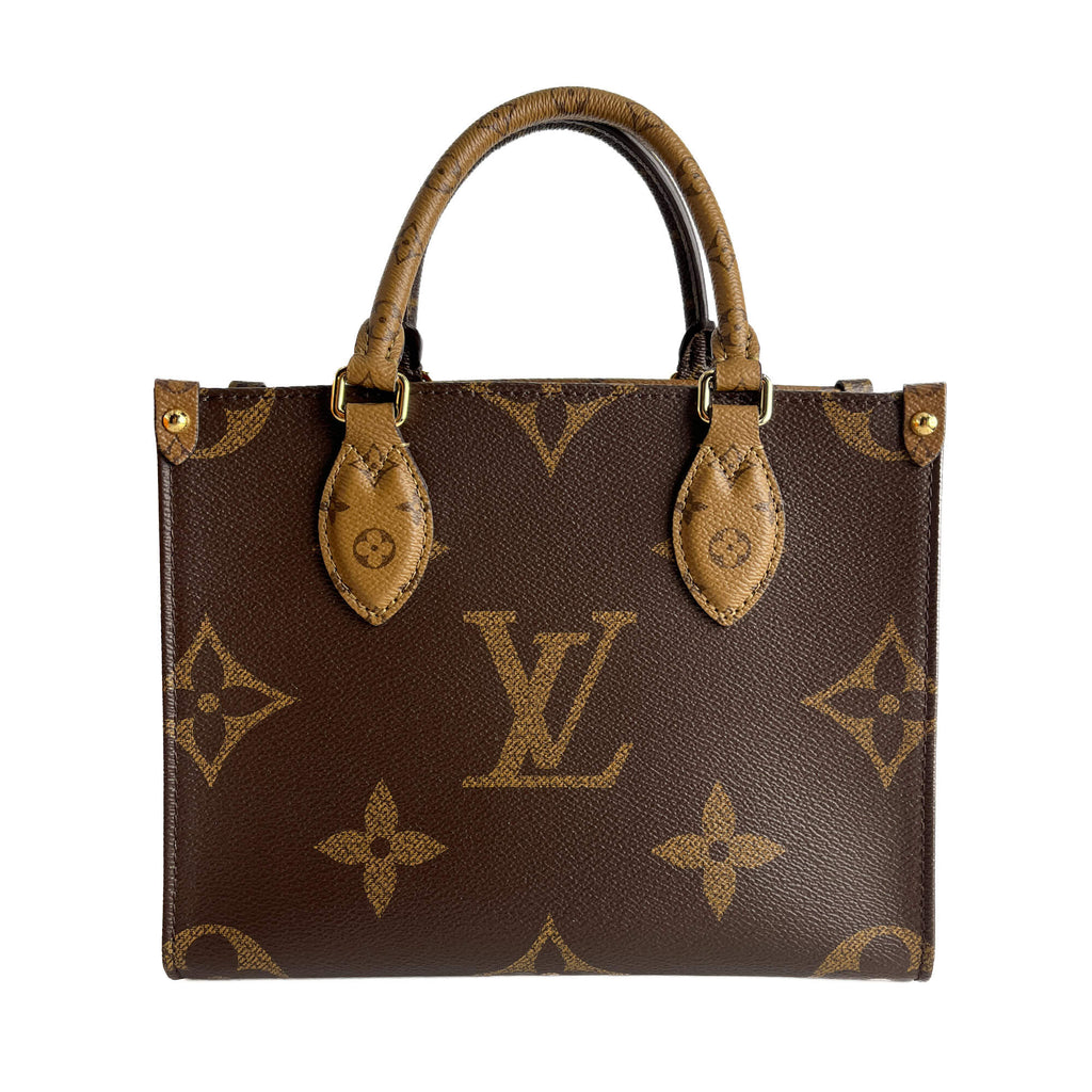 Second hand Louis Vuitton Onthego PM Canvas Monogram Giant Shopper Handbag Monogram Reverse - Tabita Bags
