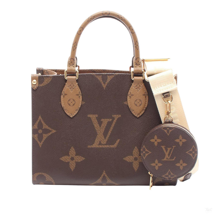 Second hand Louis Vuitton Onthego PM Canvas Monogram Shopper Handbag Giant Monogram - Tabita Bags