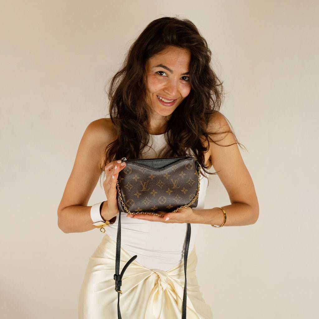 Second hand Louis Vuitton Pallas Canvas Clutch With Chain Bag Monogram - Tabita Bags
