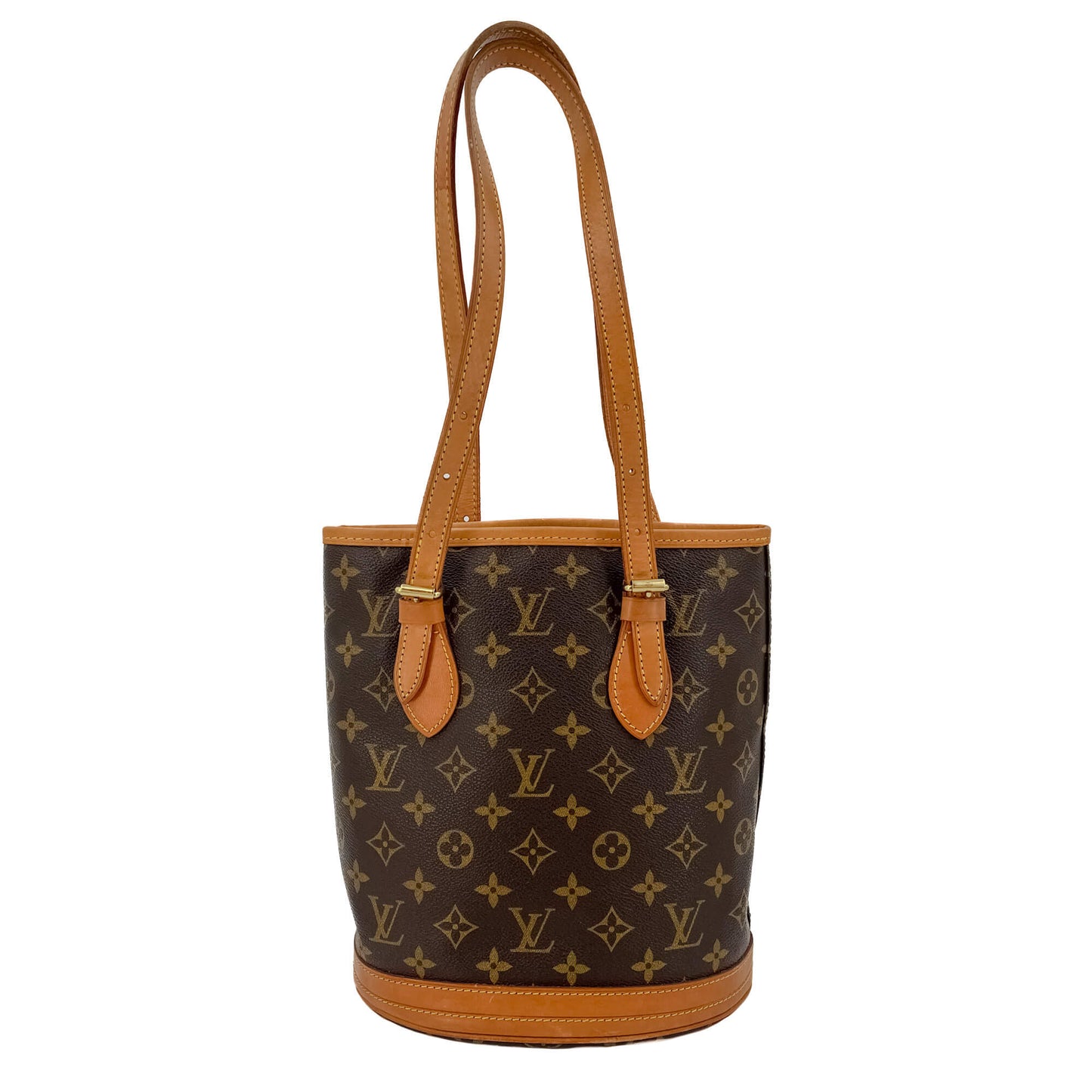 Second hand Louis Vuitton Petit 23 PM Canvas Bucket Bag pouch Monogram - Tabita Bags