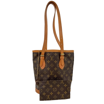 Second hand Louis Vuitton Petit 23 PM Canvas Bucket Bag pouch Monogram - Tabita Bags