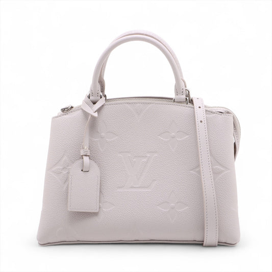 Second hand Louis Vuitton Petit Palais Leather Empreinte Tote Handbag Brume - Tabita Bags