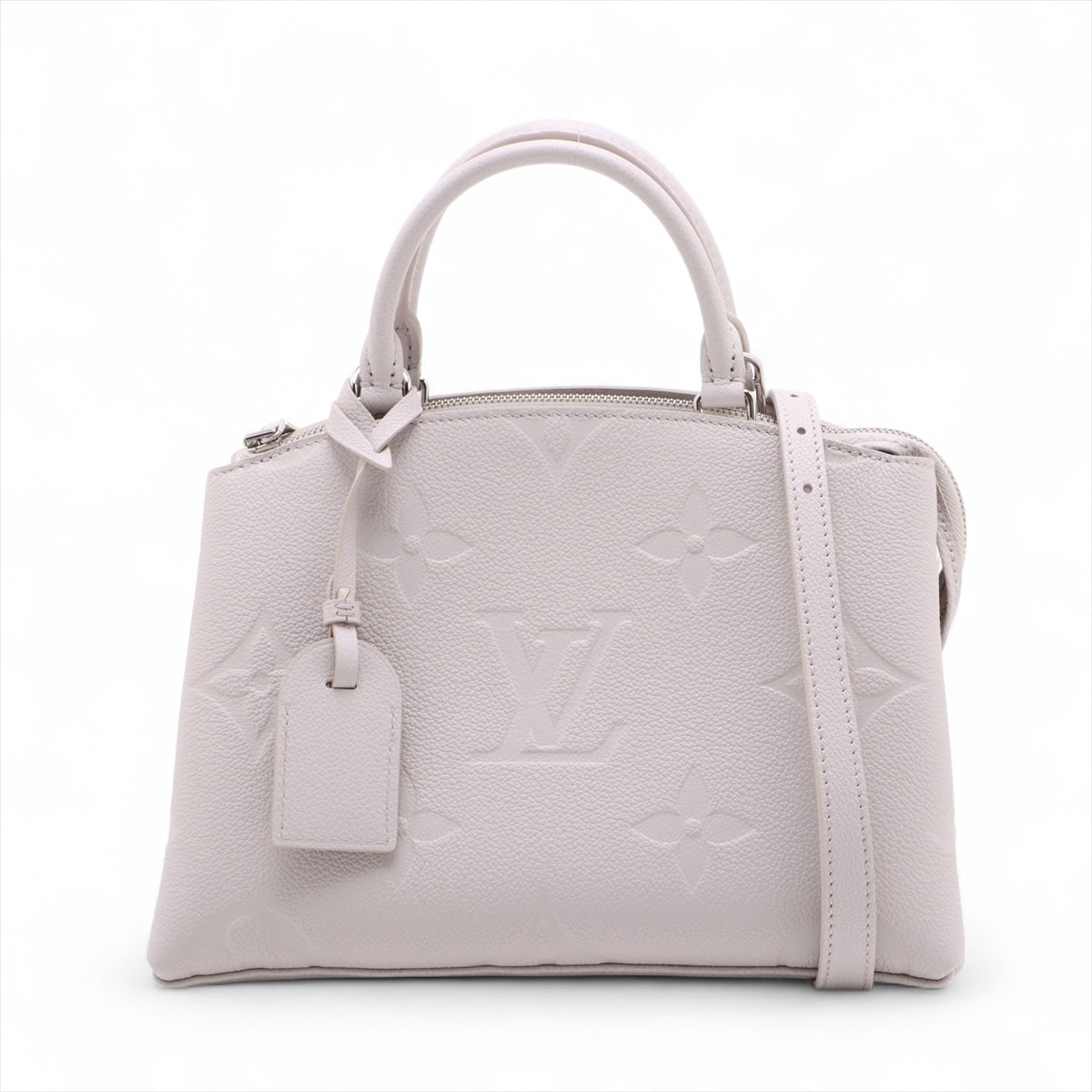 Second hand Louis Vuitton Petit Palais Leather Empreinte Tote Handbag Brume - Tabita Bags