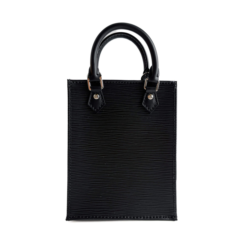Second hand Louis Vuitton Petit Sac Plat Petit Epi Leather Tote Handbag Black - Tabita Bags