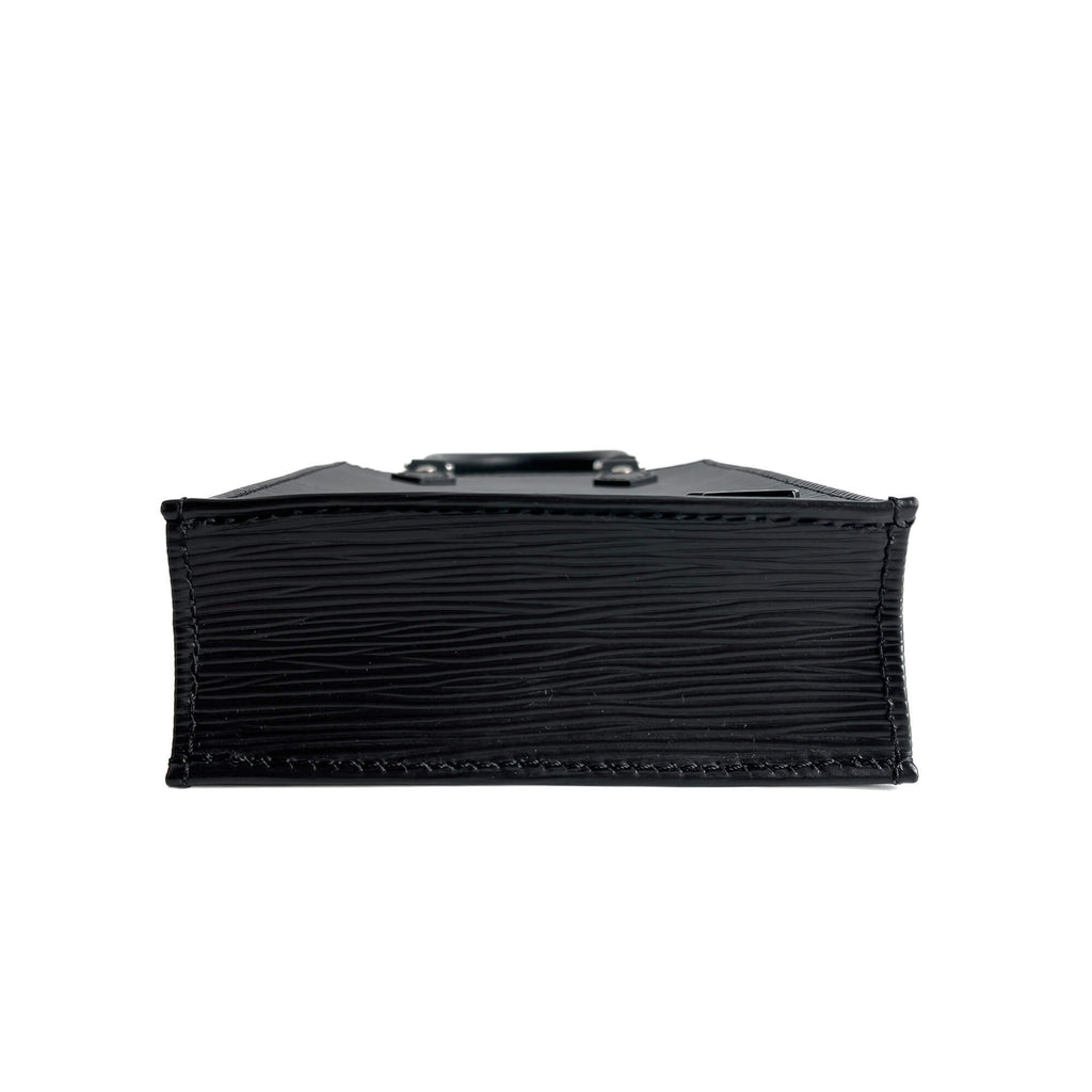 Second hand Louis Vuitton Petit Sac Plat Petit Epi Leather Tote Handbag Black - Tabita Bags