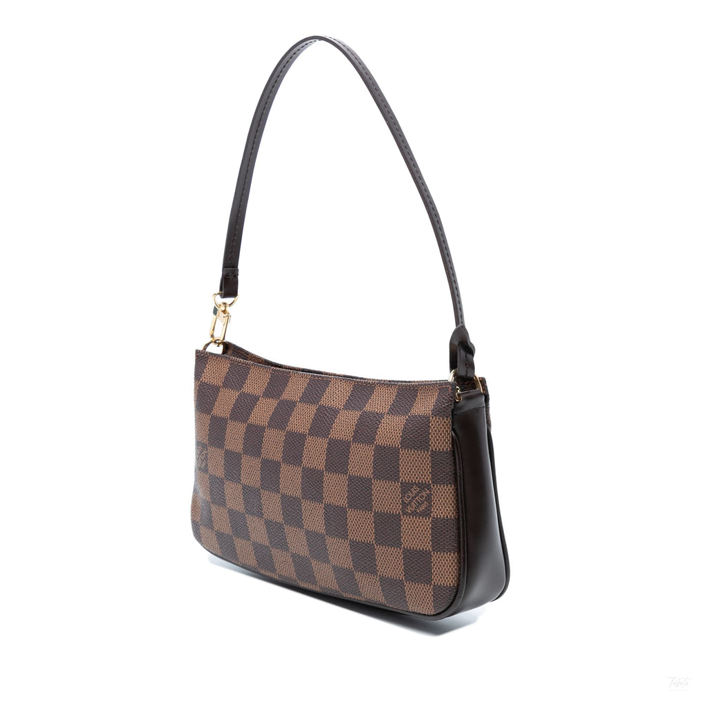 Second hand Louis Vuitton Pochette Canvas Pouch Clutch Damier Ebene - Tabita Bags