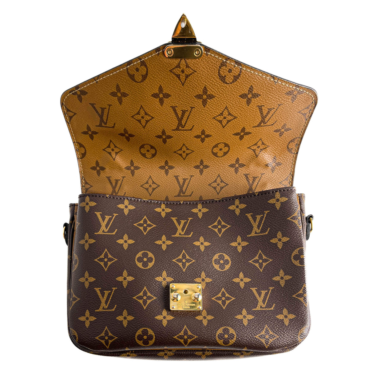 Second hand Louis Vuitton Pochette Métis Canvas 2 - Ways Flap Crossbody Monogram Reverse - Tabita Bags