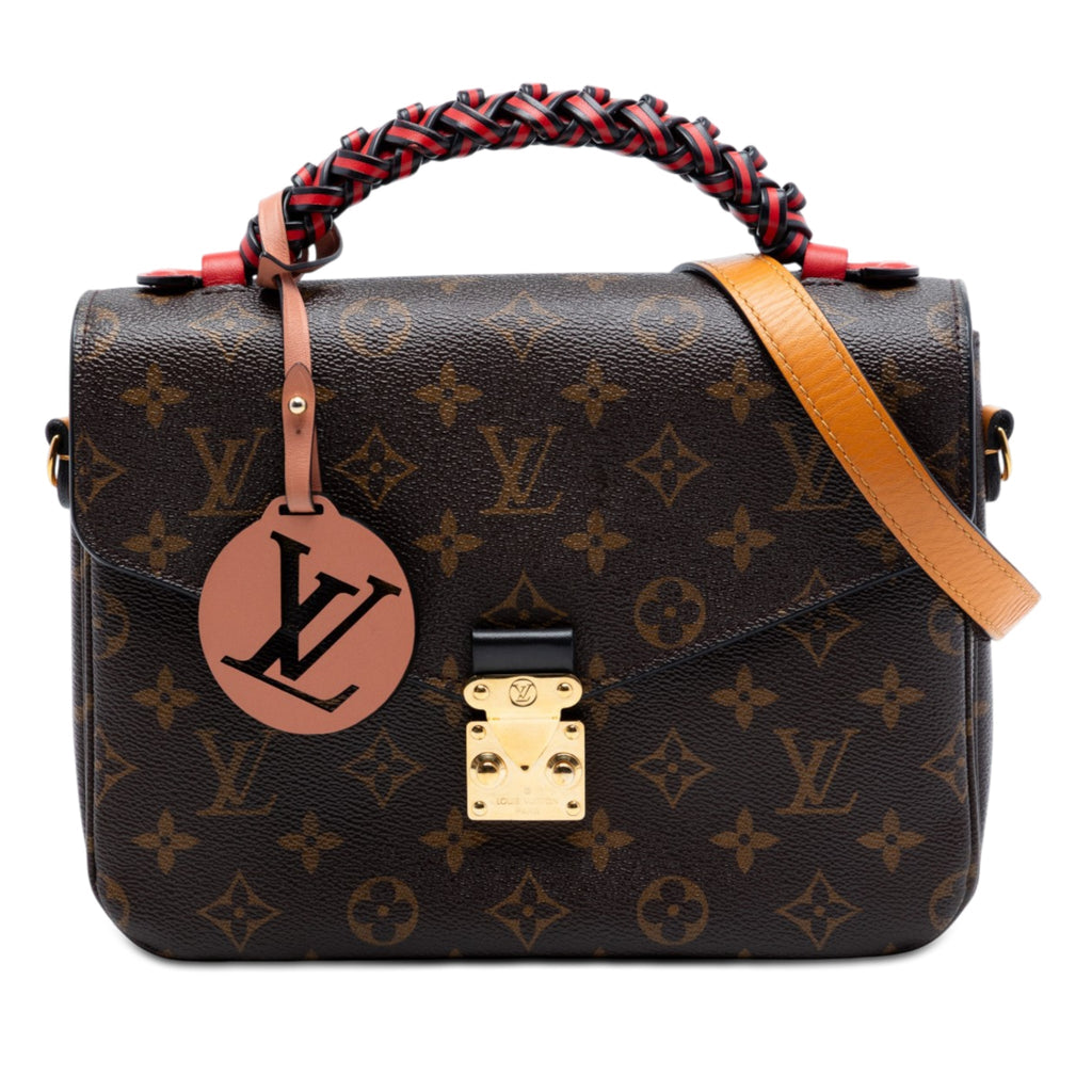 Second hand Louis Vuitton Pochette Métis Canvas Braided Handle Flap Crossbody Monogram - Tabita Bags