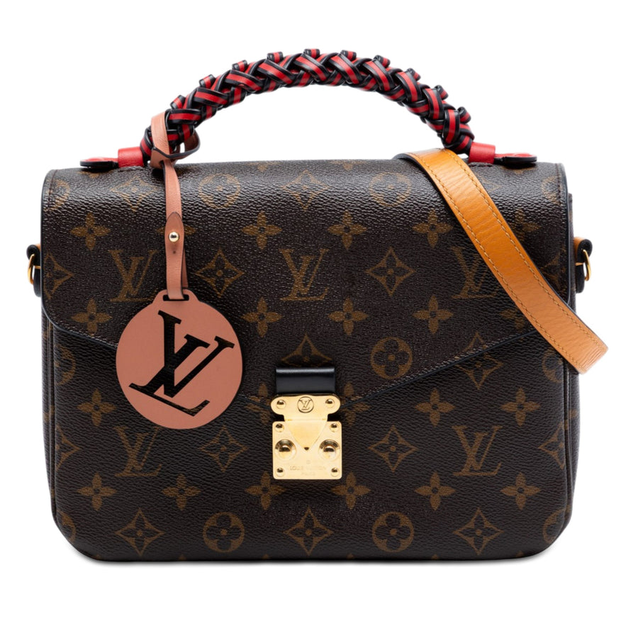 Second hand Louis Vuitton Pochette Métis Canvas Braided Handle Flap Crossbody Monogram - Tabita Bags