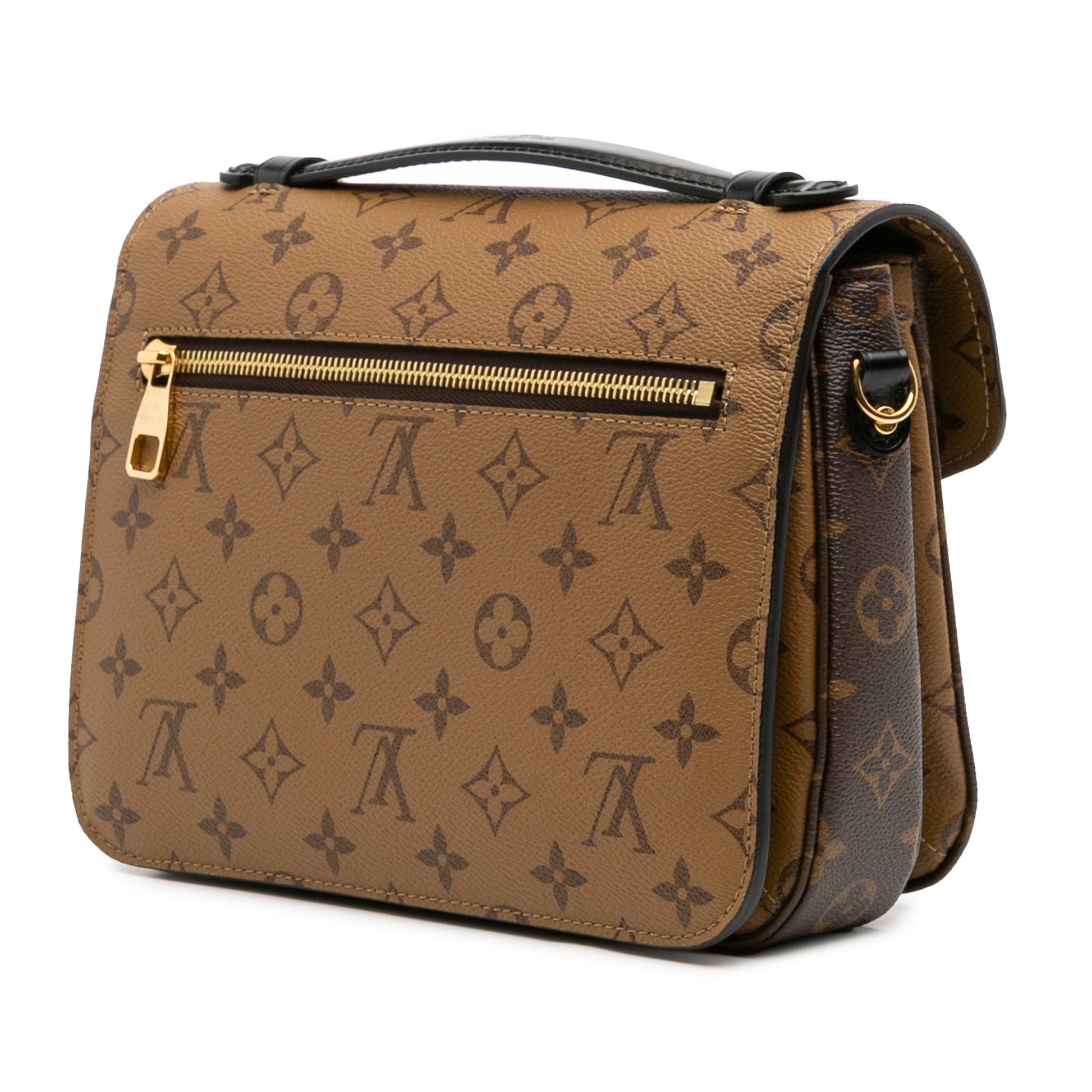 Second hand Louis Vuitton Pochette Métis Canvas Flap Crossbody Brown - Tabita Bags