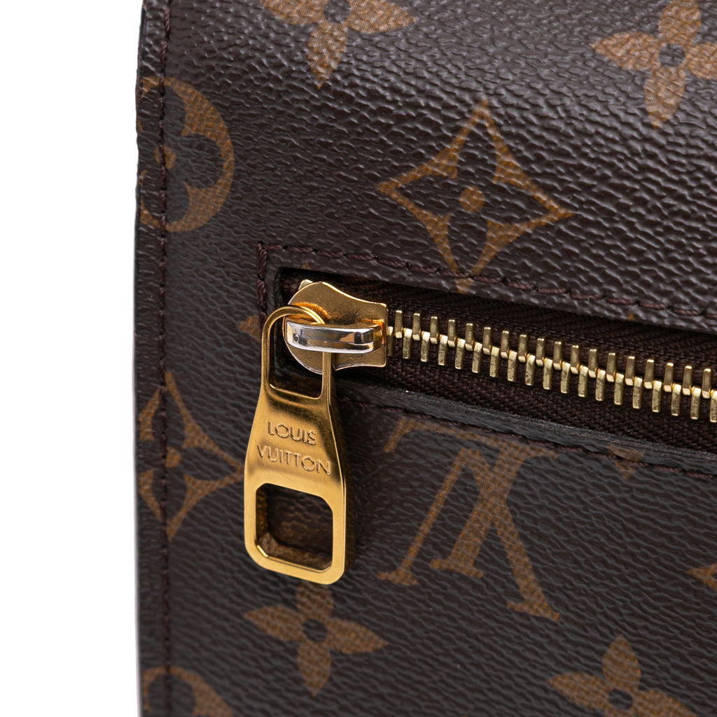Second hand Louis Vuitton Pochette Métis Canvas Flap Crossbody Brown - Tabita Bags