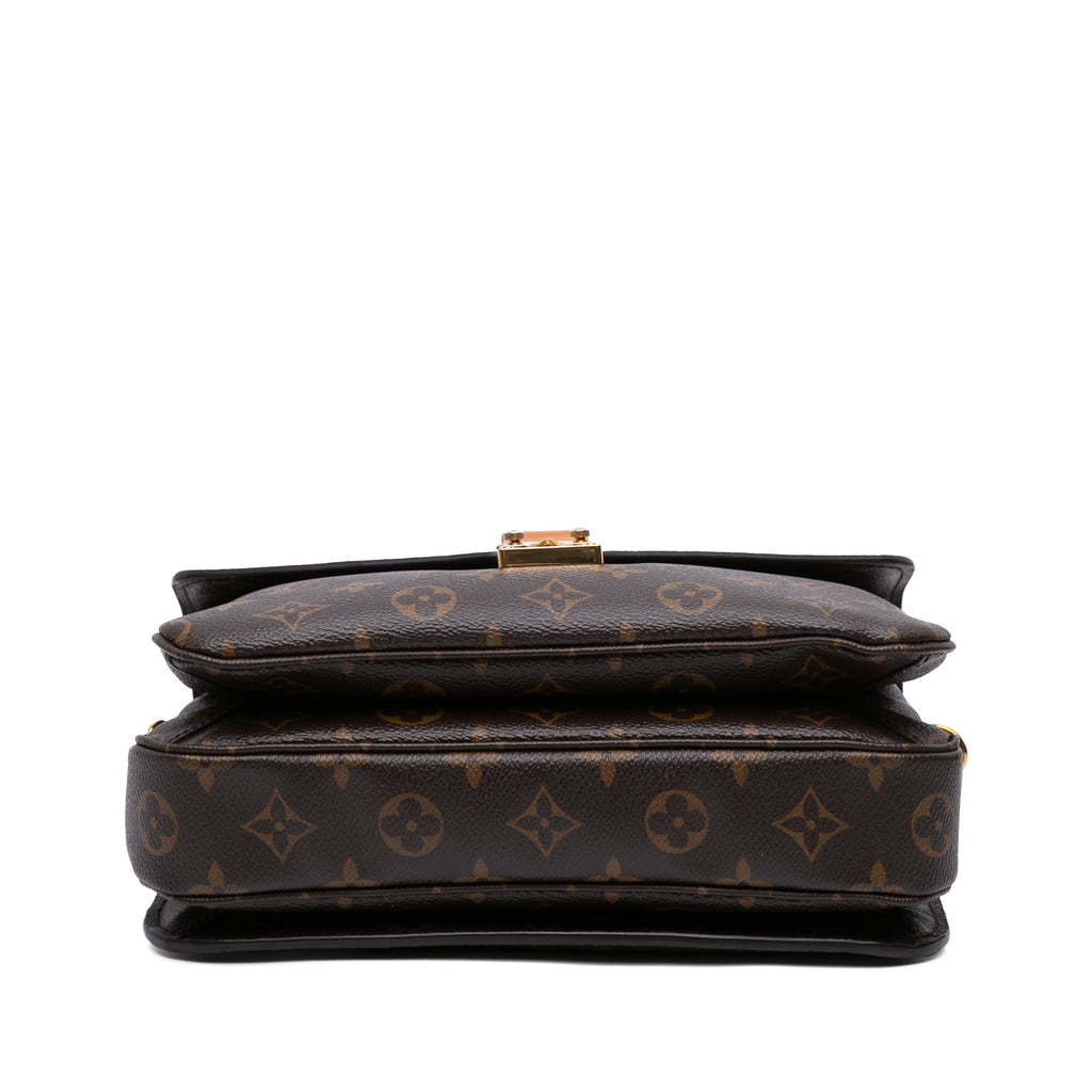 Second hand Louis Vuitton Pochette Métis Canvas Flap Crossbody Brown - Tabita Bags