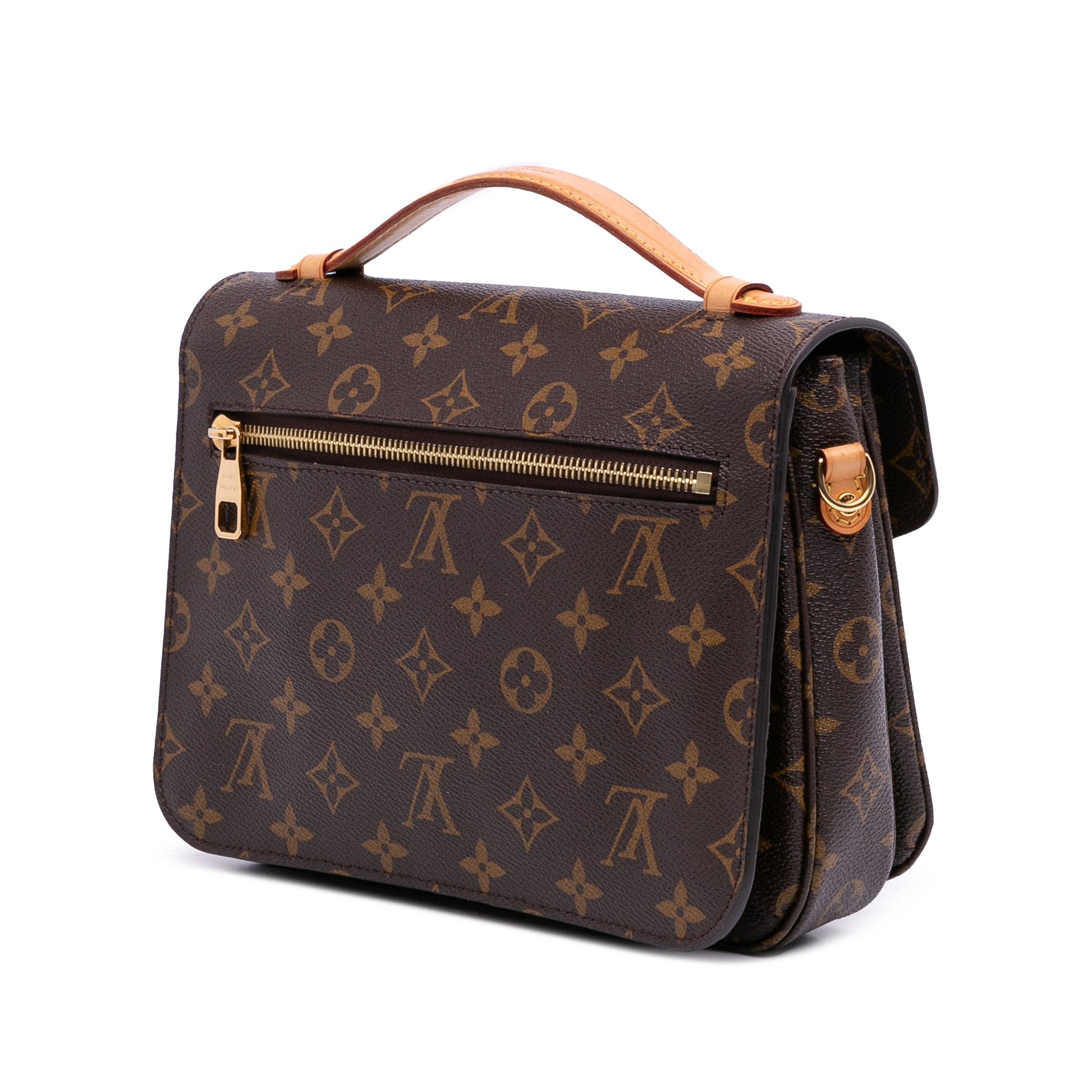 Second hand Louis Vuitton Pochette Métis Canvas Flap Crossbody Brown - Tabita Bags