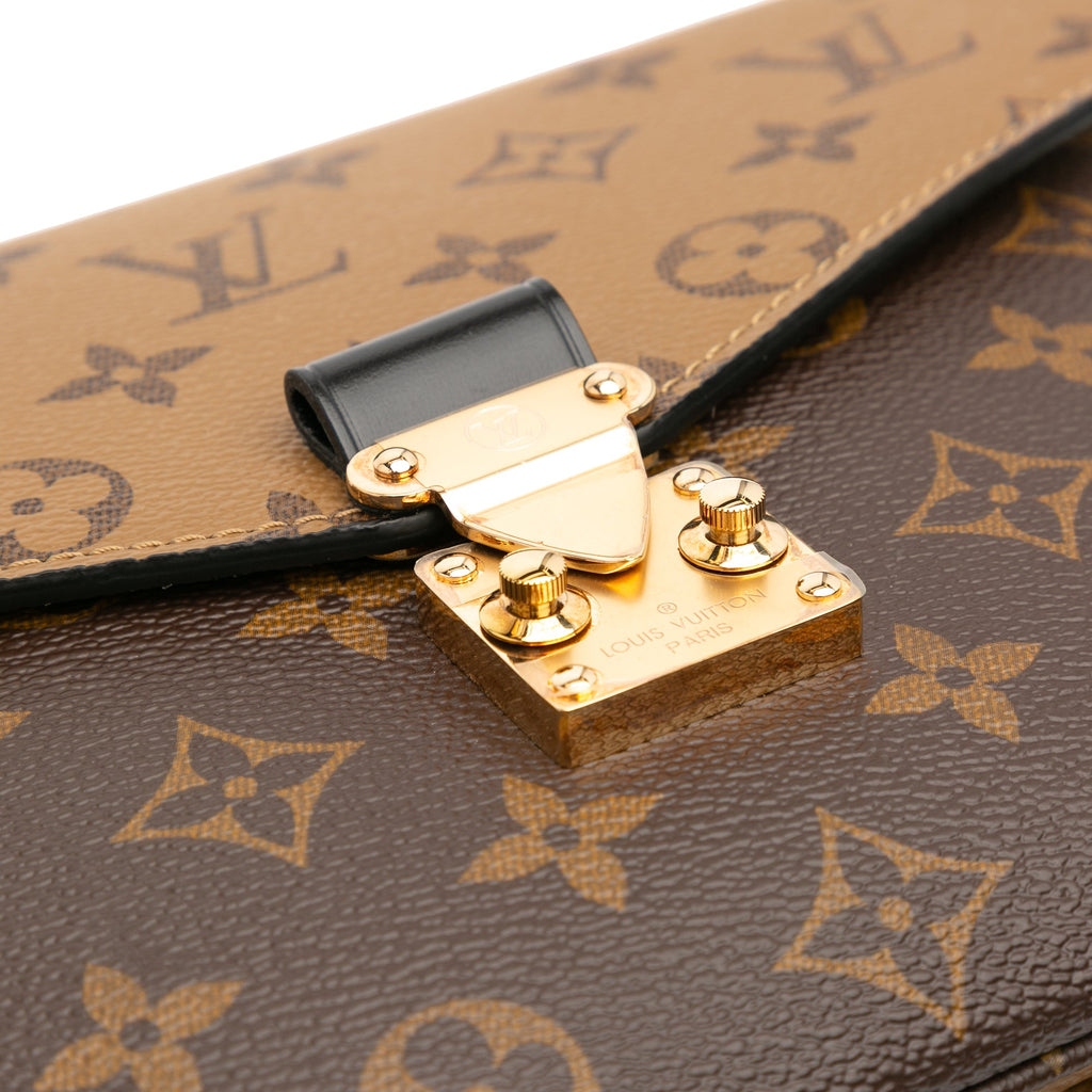 Second hand Louis Vuitton Pochette Métis Canvas Flap Crossbody Brown - Tabita Bags