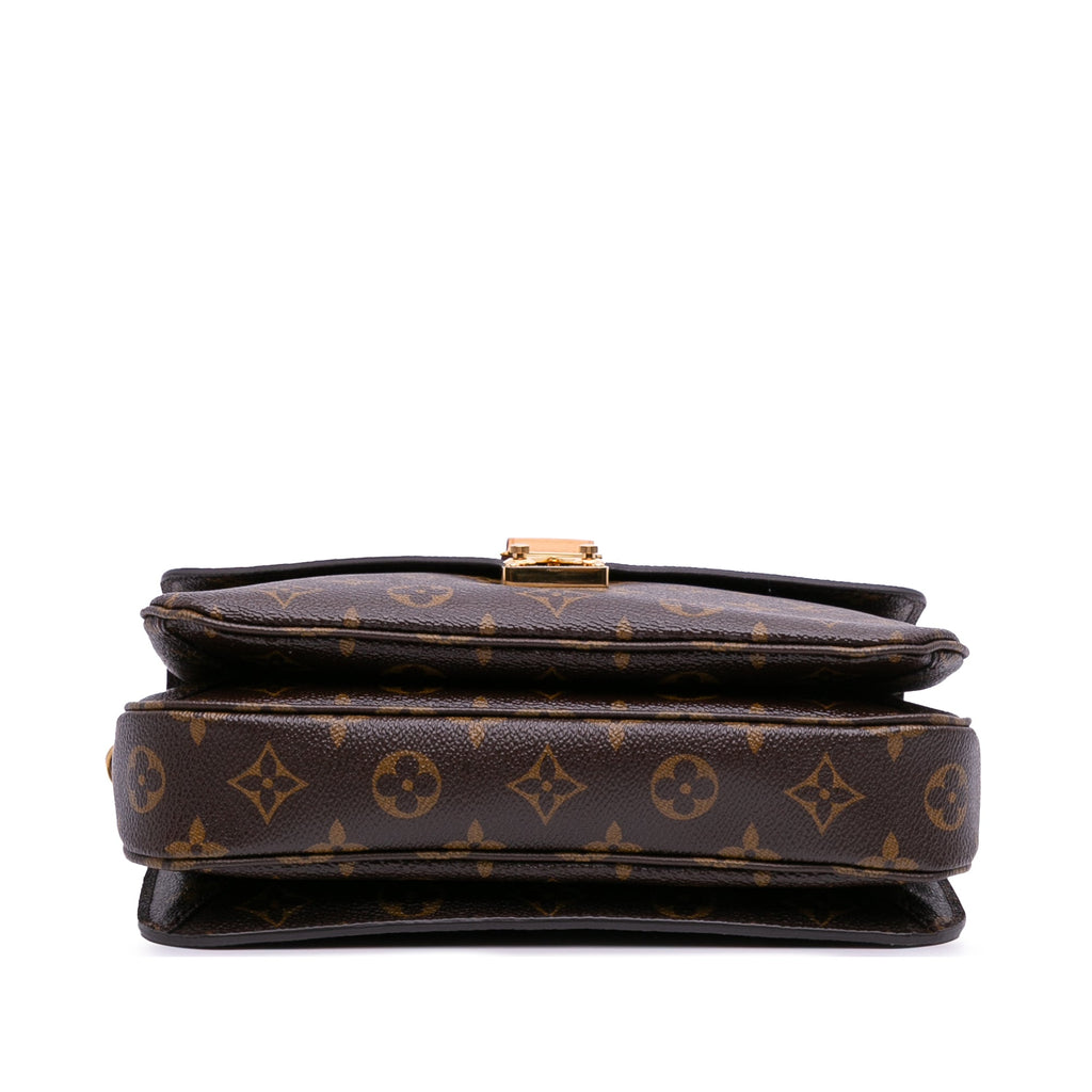 Second hand Louis Vuitton Pochette Métis Canvas Flap Crossbody Brown - Tabita Bags