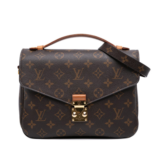 Second hand Louis Vuitton Pochette Métis Canvas Flap Crossbody Brown - Tabita Bags