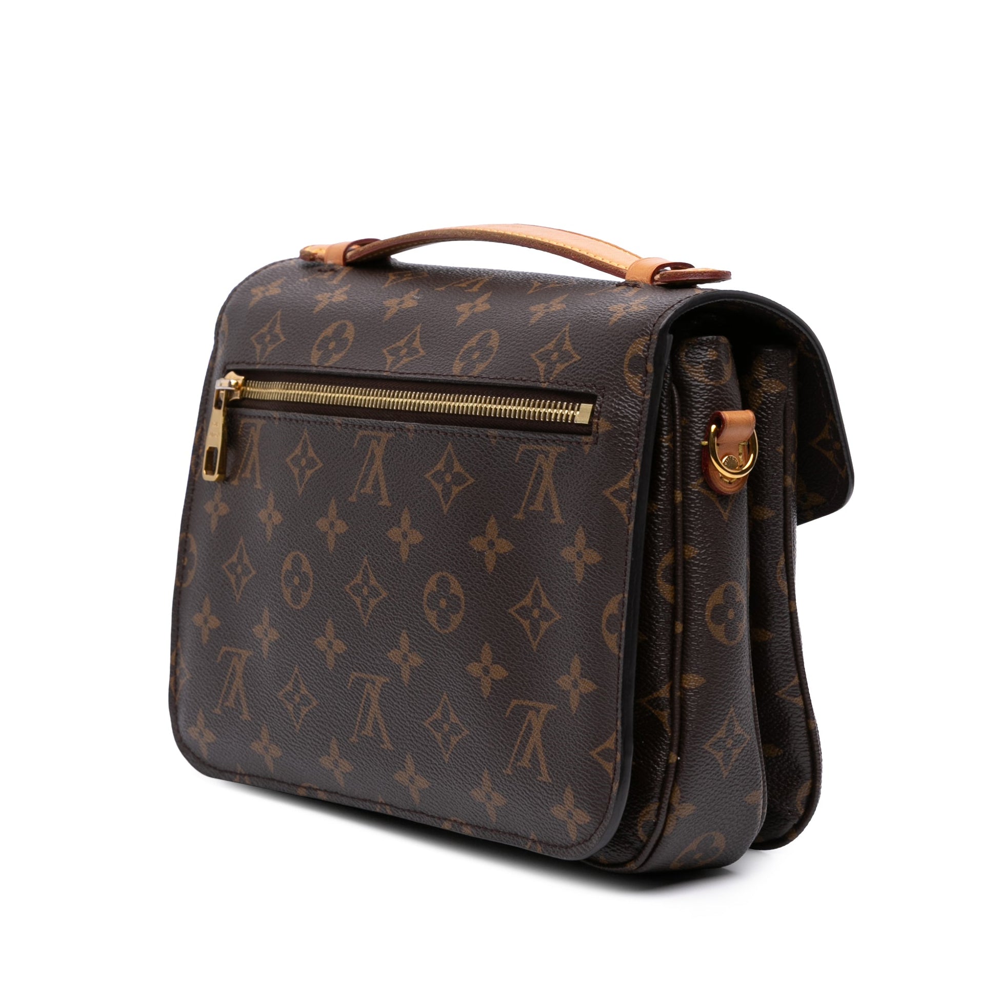 Second hand Louis Vuitton Pochette Métis Canvas Flap Crossbody Brown - Tabita Bags