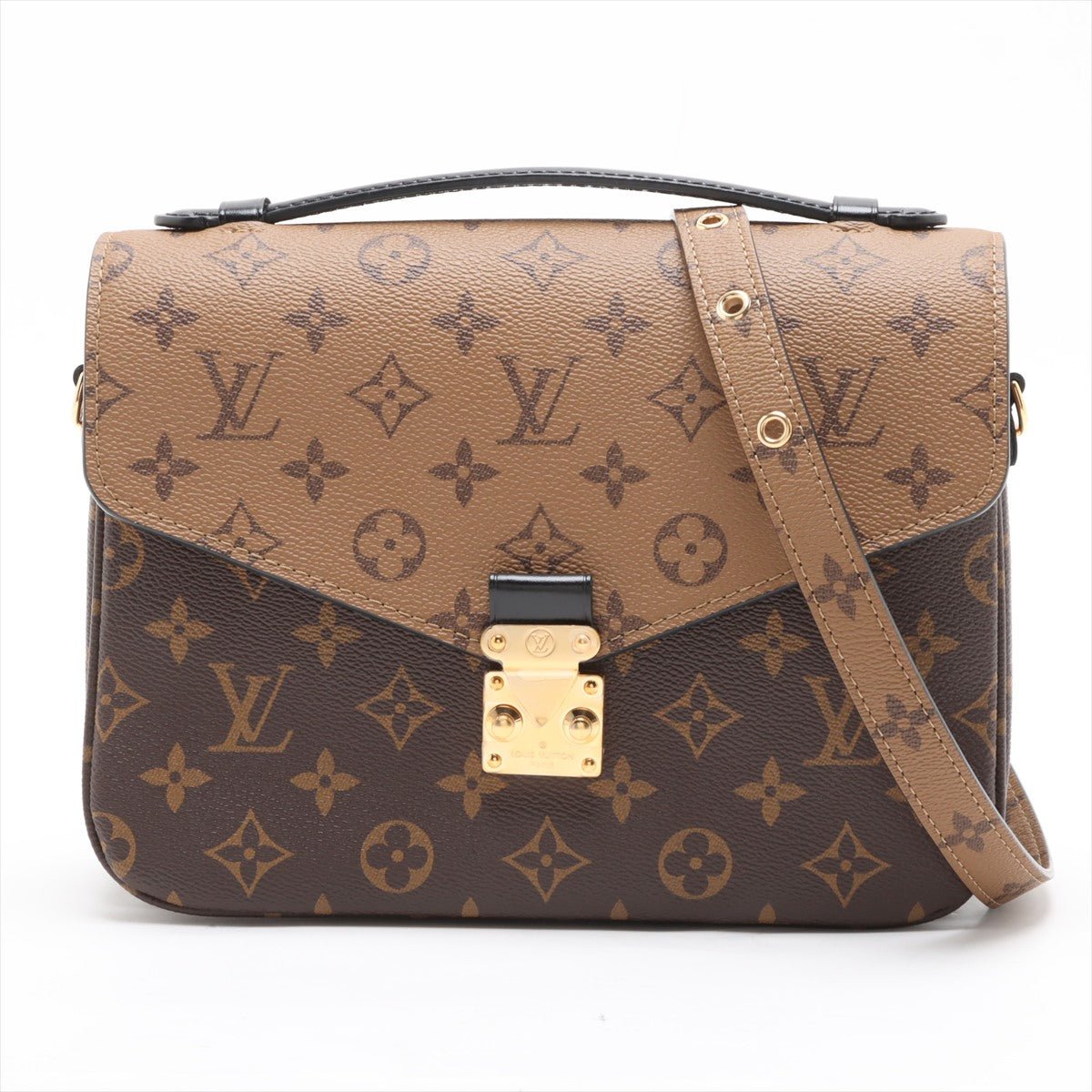 Second hand Louis Vuitton Pochette Metis Canvas Flap Crossbody Monogram Reverse - Tabita Bags