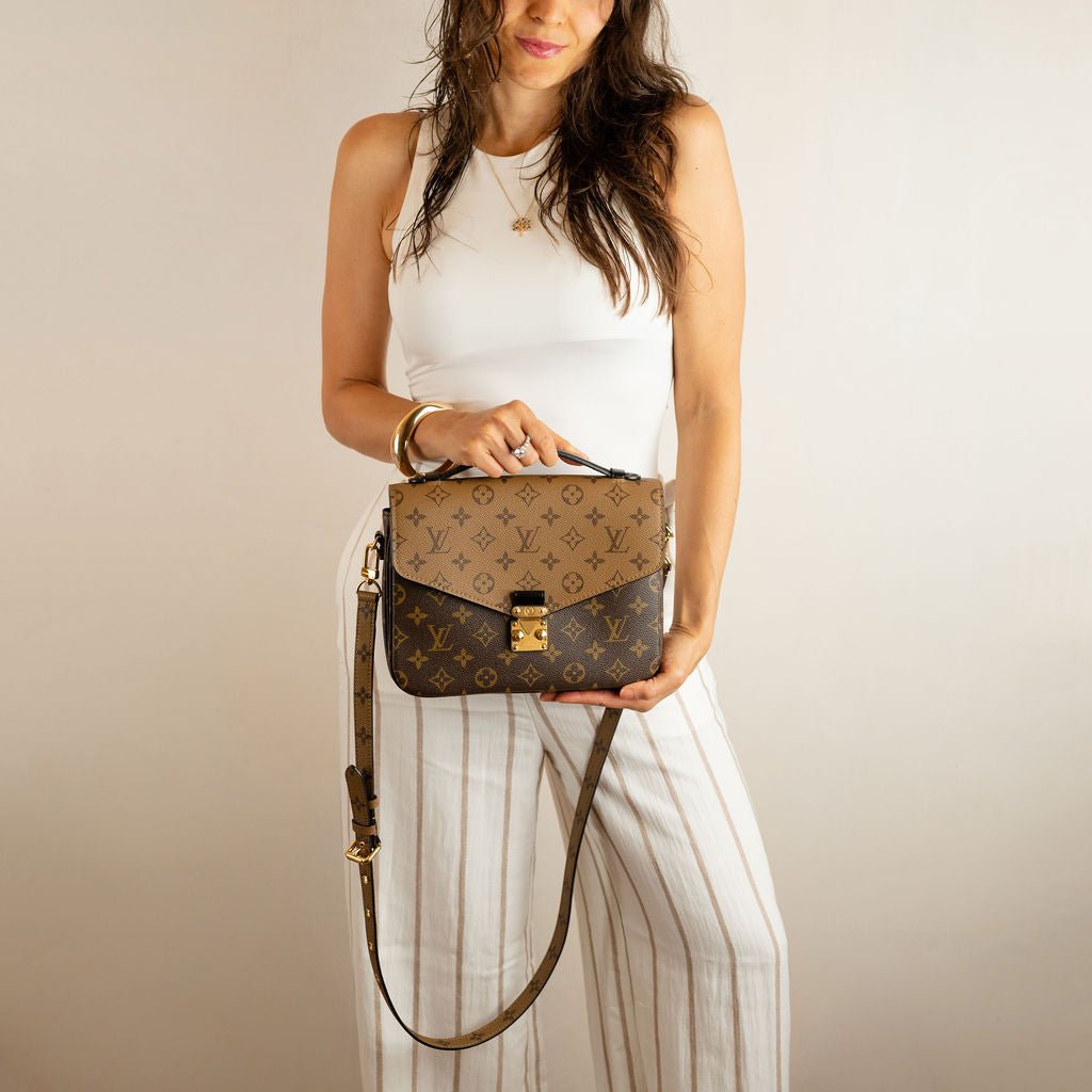 Second hand Louis Vuitton Pochette Metis Canvas Flap Crossbody Monogram Reverse - Tabita Bags
