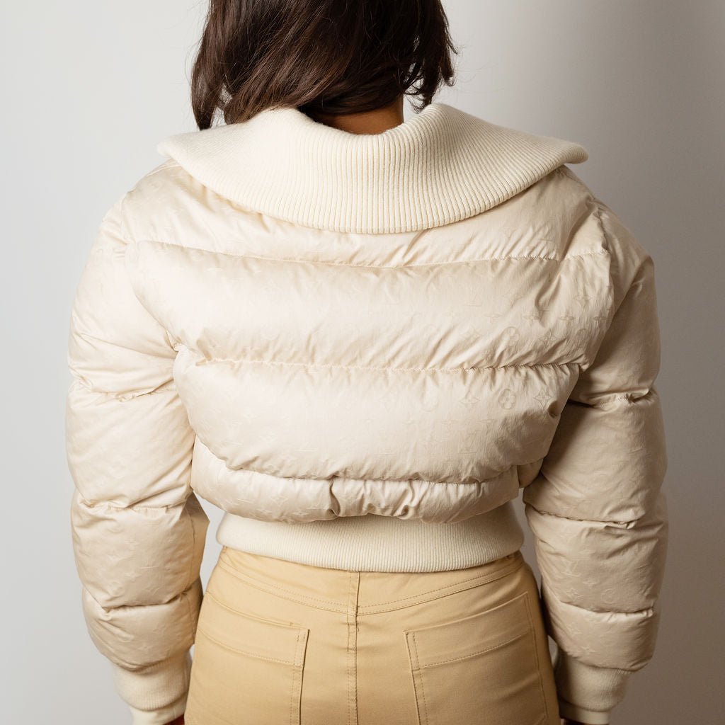 Second hand Louis Vuitton Quilted Jacket Canvas Ready to Wear Beige - Tabita Bags