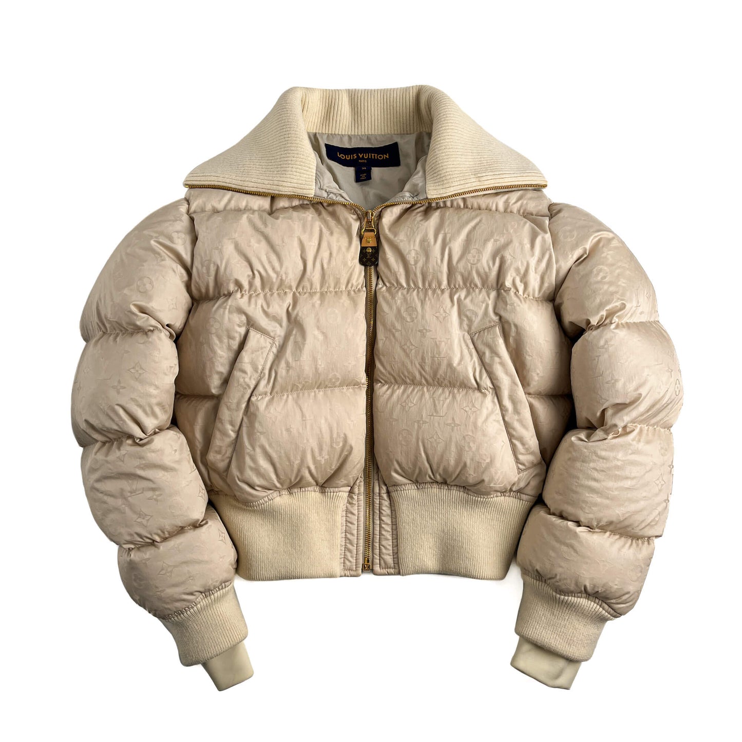 Second hand Louis Vuitton Quilted Jacket Canvas Ready to Wear Beige - Tabita Bags