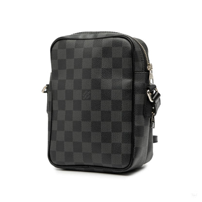Second hand Louis Vuitton Rem Canvas Crossbody Damier Graphite - Tabita Bags