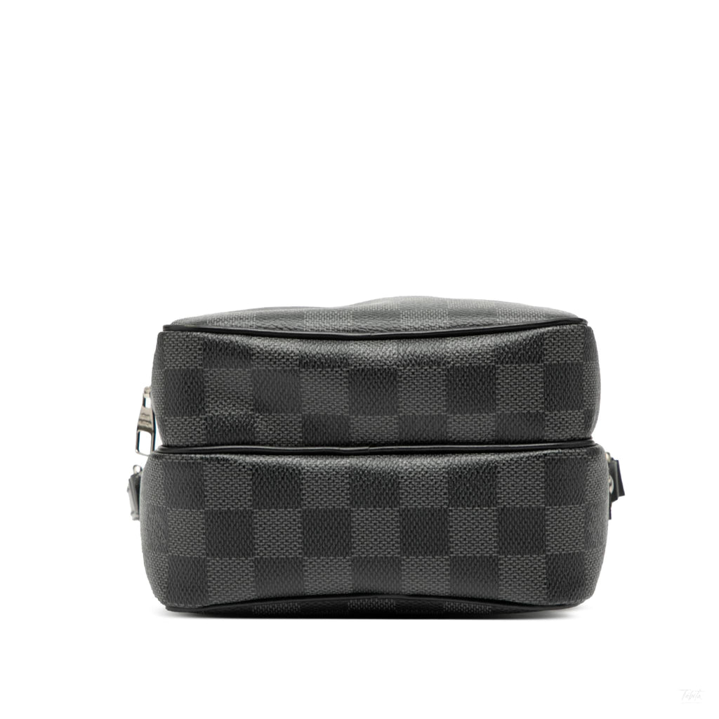 Second hand Louis Vuitton Rem Canvas Crossbody Damier Graphite - Tabita Bags