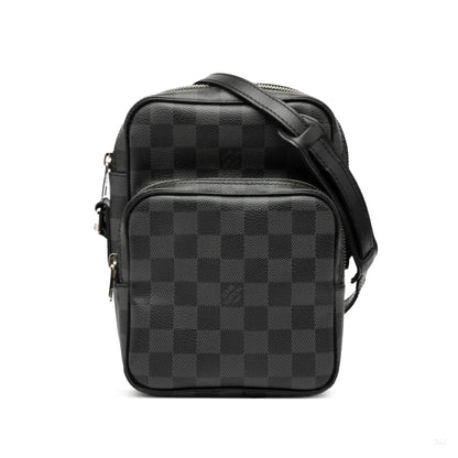 Second hand Louis Vuitton Rem Canvas Crossbody Damier Graphite - Tabita Bags