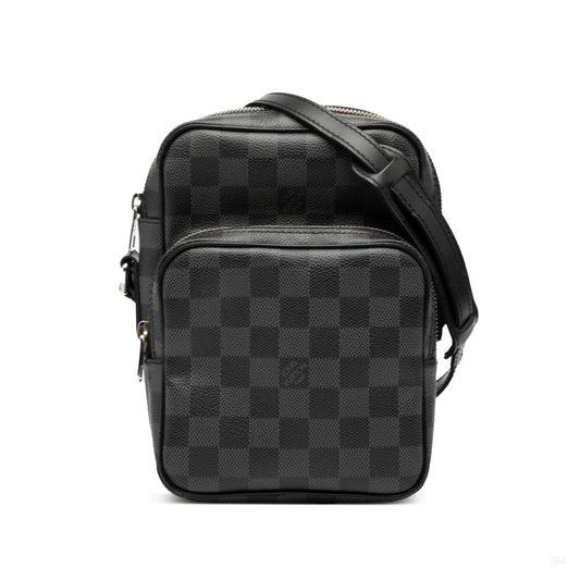 Second hand Louis Vuitton Rem Canvas Crossbody Damier Graphite - Tabita Bags