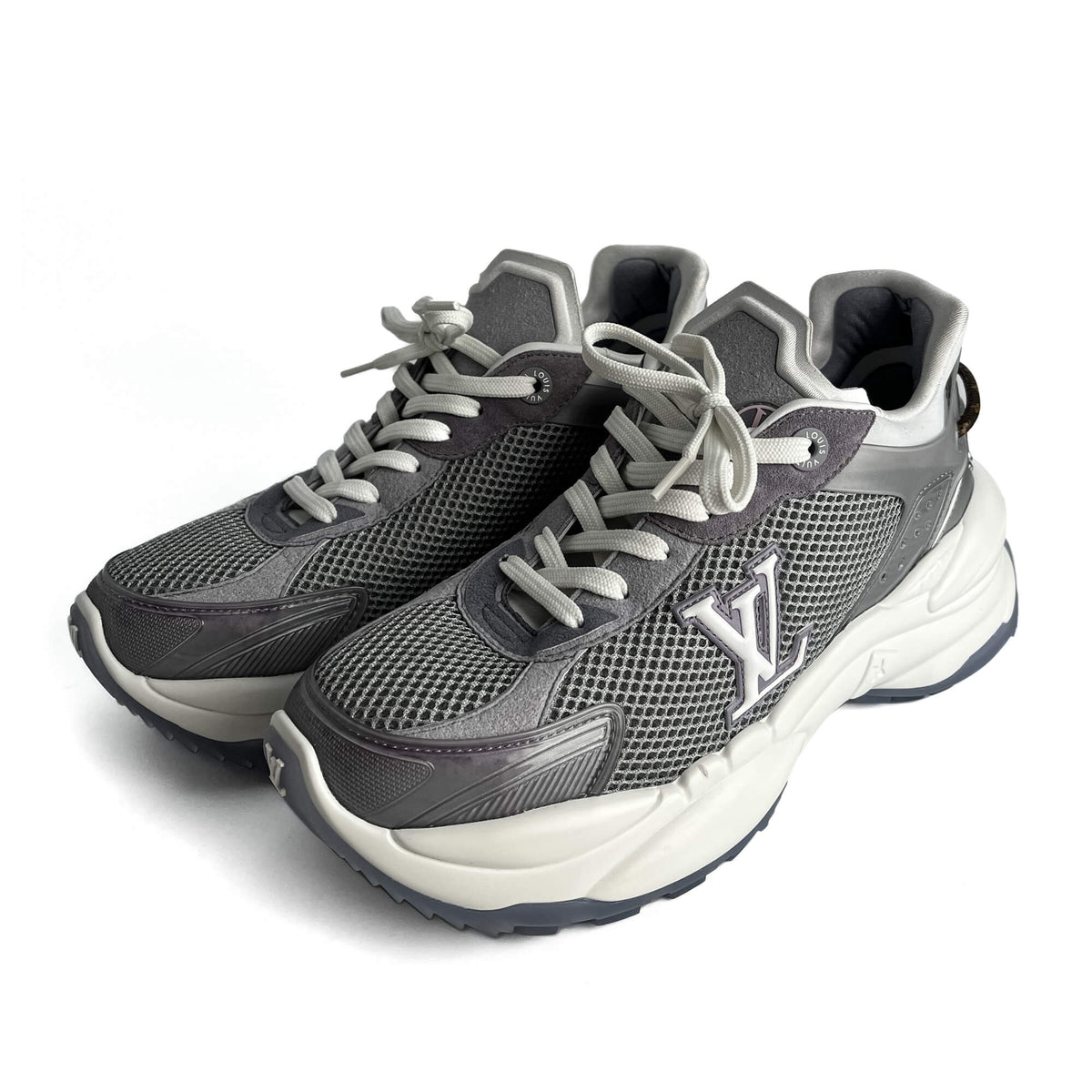 Second hand Louis Vuitton Run 55 Leather Sneakers 39 Monogram - Tabita Bags